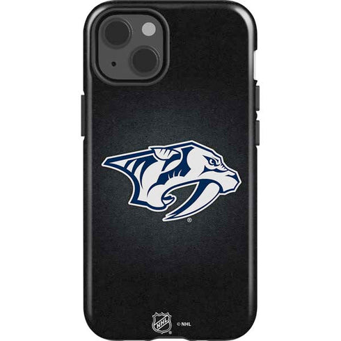 NHL Nashville Predators Black Background iPhone 15 Impact Case